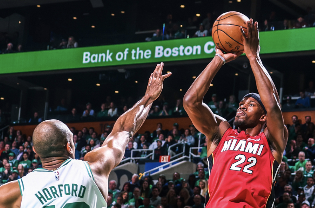 It was raining 3's as the Heat blazed past Celtics in Eastern Conference opening game image